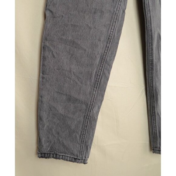 Pull & Bear High Waist Mom Jeans Gray Denim Cotton Straight Leg Women's Size 6 - Picture 4 of 13